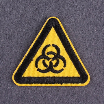 Warning Sign 'Biological Hazard' Embroidered Patch