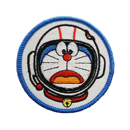 Doraemon 'Space Helmet | Round' Embroidered Patch