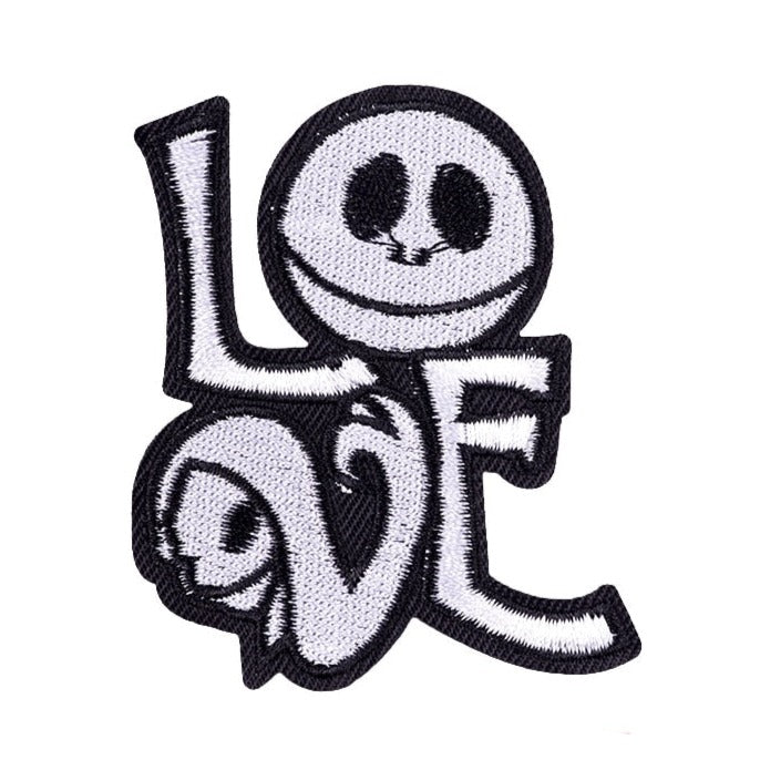 The Nightmare Before Christmas 'Jack and Sally | Love' Embroidered Patch