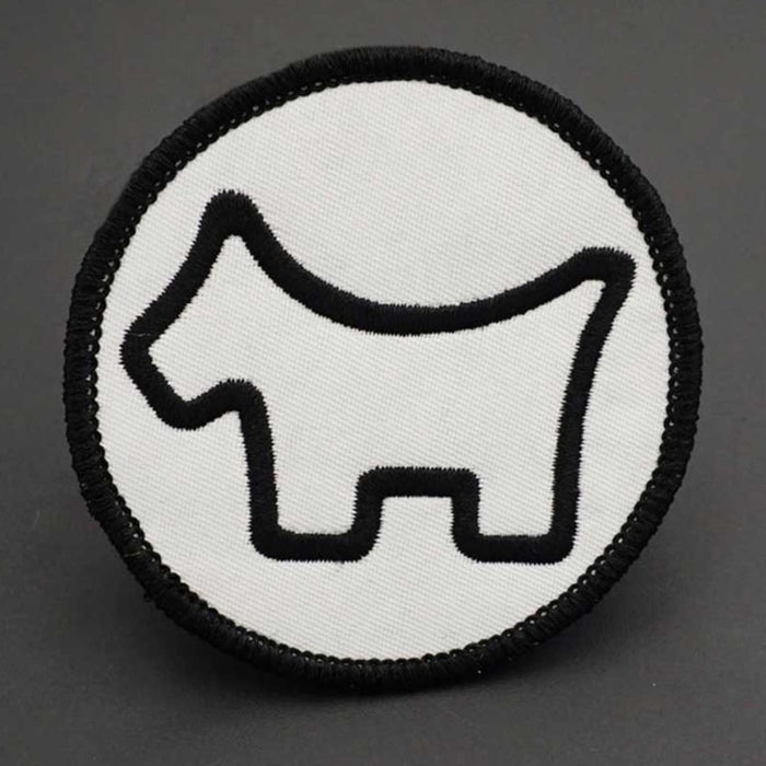 Cute 'Cameron Dog Logo | Round' Embroidered Patch