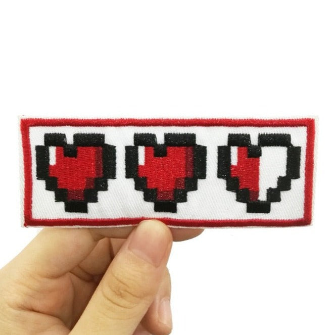 The Legend of Zelda 'Pixel Heart Container | Rectangle' Embroidered Patch