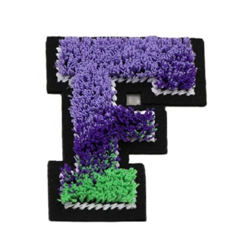Tricolor 'Letter F' Embroidered Patch