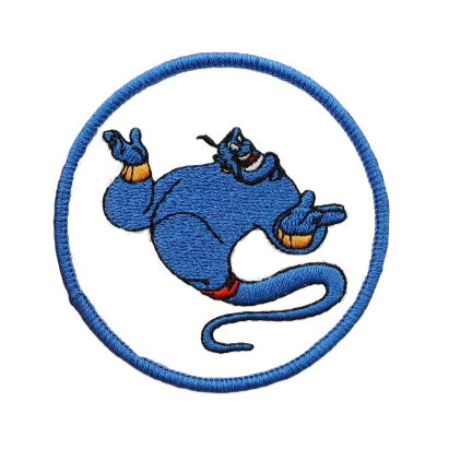 Aladdin 'Magical Genie | Round' Embroidered Patch