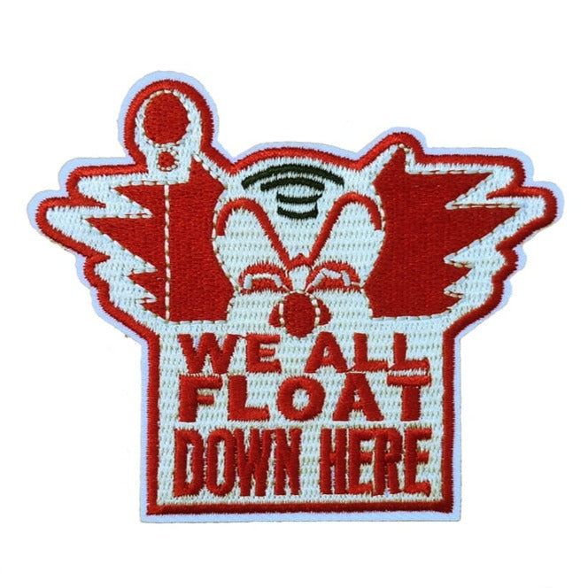 It Clown 'We All Float Down Here' Embroidered Patch