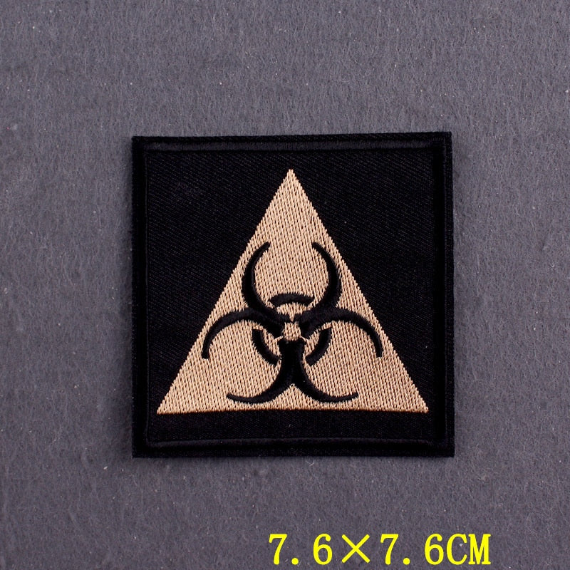 'Biohazard | Triangle' Embroidered Patch