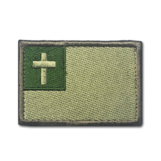 Christian Flag Embroidered Velcro Patch