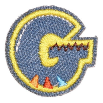 Letter G 'Denim Letter' Embroidered Patch