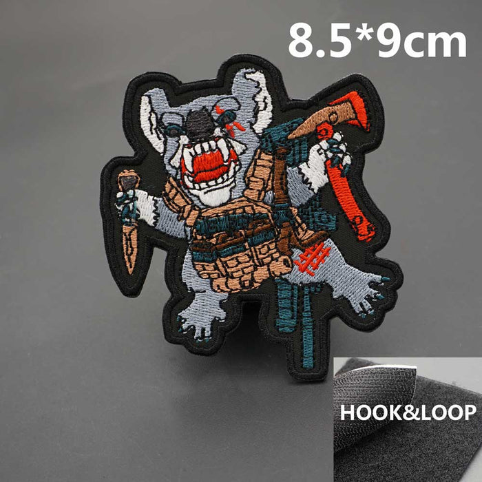 Drop Bear 'Angry | Tactical Knife & Gear' Embroidered Velcro Patch