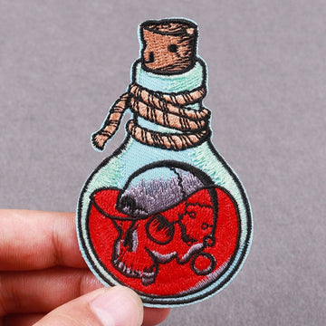 Skull Potion Embroidered Patch