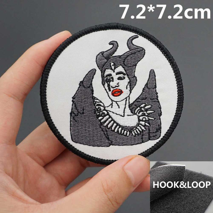 Maleficent 'Witch Crying | Round' Embroidered Velcro Patch