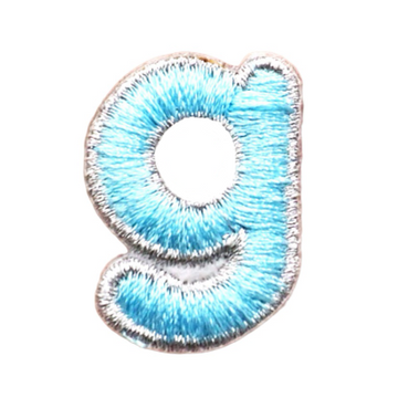 Small Letter G 'Light Blue' Embroidered Patch