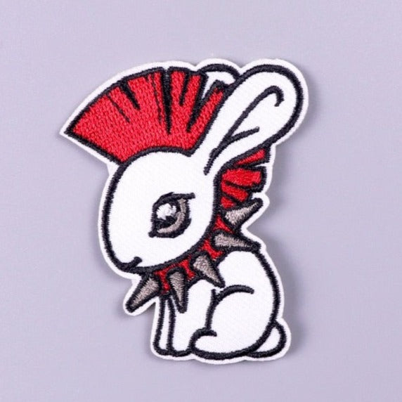 Cute 'Punk Bunny' Embroidered Patch