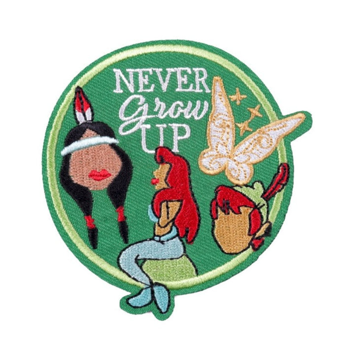 Peter Pan 'Never Grow Up' Embroidered Patch