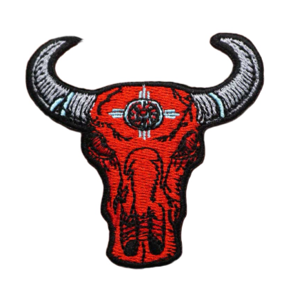 Bull 'Head' Embroidered Patch