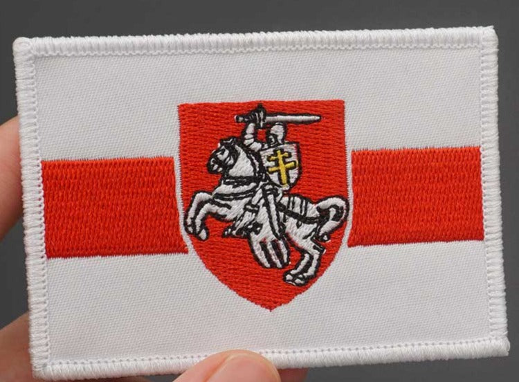 Emblem 'Belarus Freedom Flag | Pahonia' Embroidered Velcro Patch