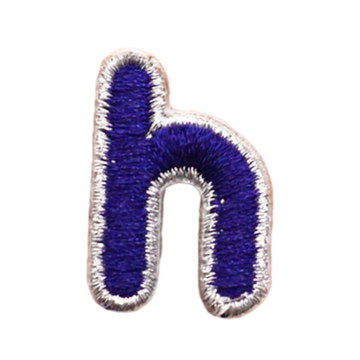 Small Letter H 'Purple' Embroidered Patch