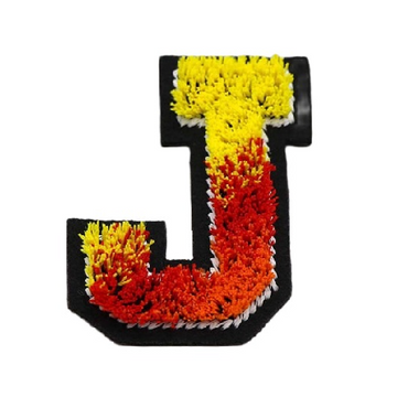 Tricolor 'Letter J' Embroidered Patch