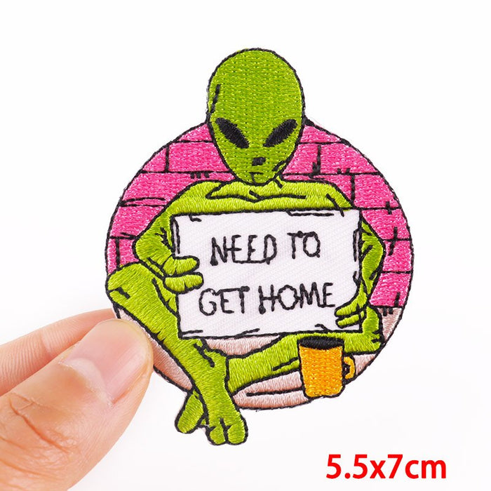 Alien 'Need To Get Home | Bored' Embroidered Patch
