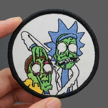 Rick and Morty 'Rock On And Melting Face' Embroidered Velcro Patch