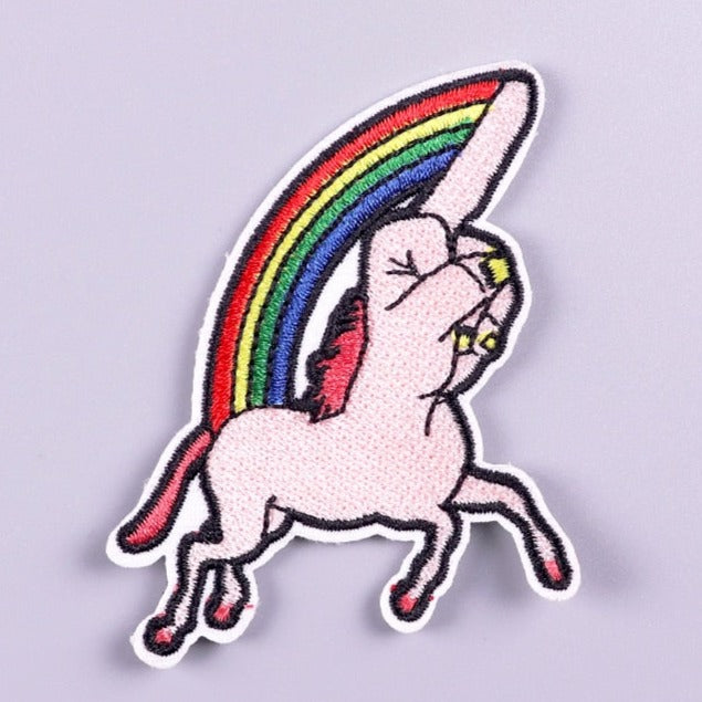 LGBT Pride 'Rainbow Unicorn | F**k U' Embroidered Velcro Patch