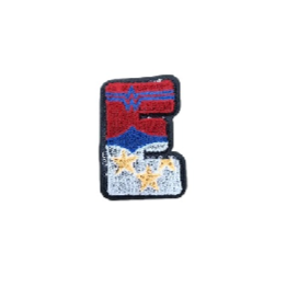 Wonder Woman 'Letter E' Embroidered Patch