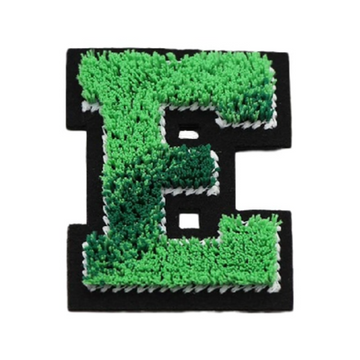 Tricolor 'Letter E' Embroidered Patch