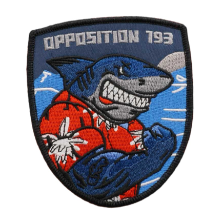 Shark 'Strong | Opposition 193' Embroidered Velcro Patch