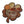 Load image into Gallery viewer, 'Clover Leaf Skull | Brown ' Embroidered Velcro Patch