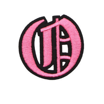 Gothic Font 'Letter O | Pink' Embroidered Patch
