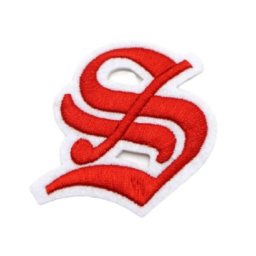 Gothic Font 'Letter S' Embroidered Patch