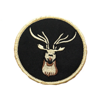 Reindeer 'Head | Round' Embroidered Velcro Patch