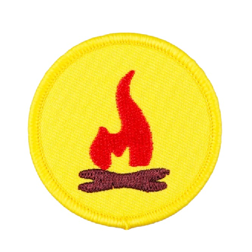 Boy Scout Badge 'Bonfire' Embroidered Patch