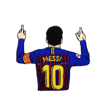 Football Player 'Lionel Messi' Embroidered Patch
