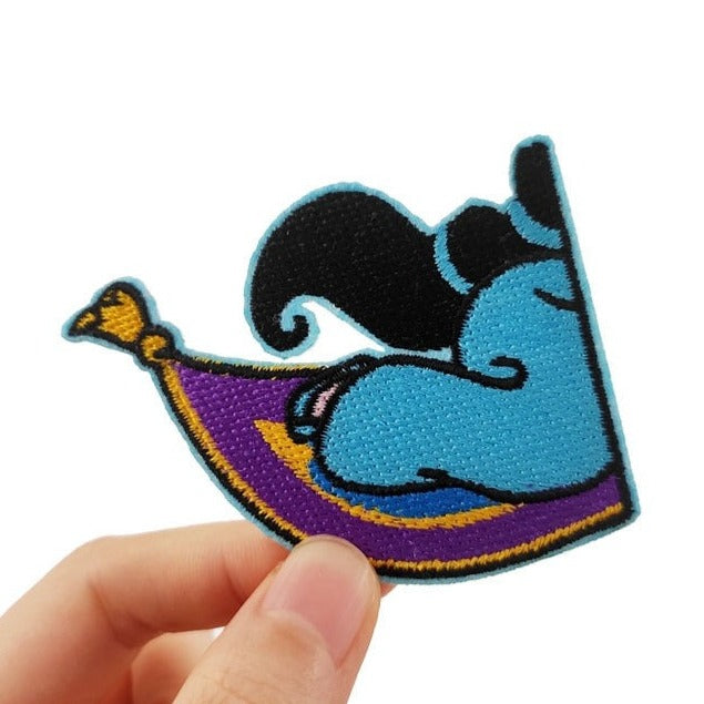 Aladdin 'Half Jasmine's Body And Magic Carpet' Embroidered Velcro Patch
