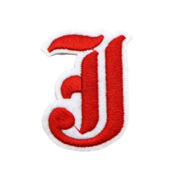 Gothic Font 'Letter J' Embroidered Patch
