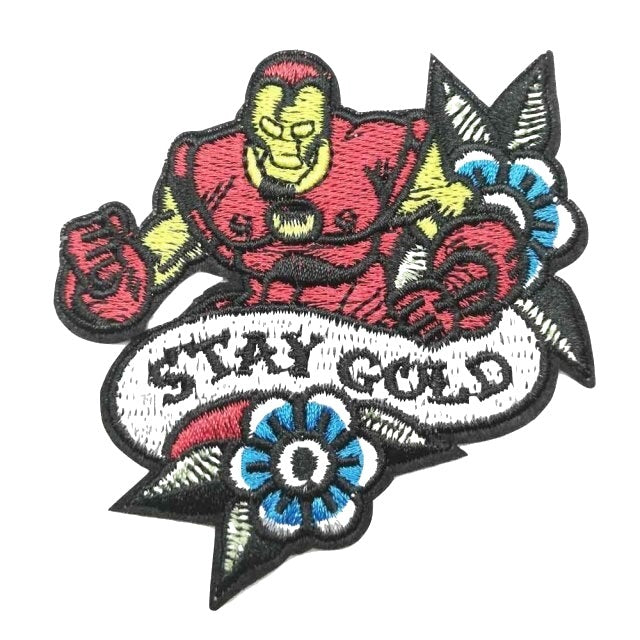 Iron man 'Stay Gold' Embroidered Patch