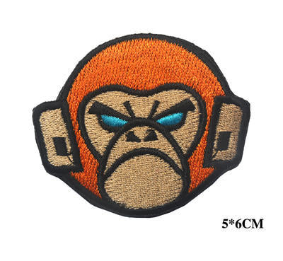 Tactical Monkey 'Head' Embroidered Velcro Patch