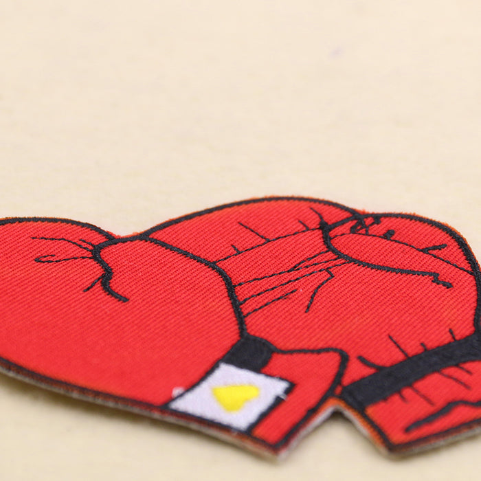 Sports 'Red Boxing Gloves' Embroidered Patch