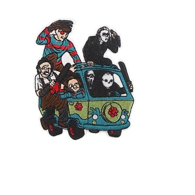 Classic Horror Killers on Mystery Machine Van Embroidered Patch