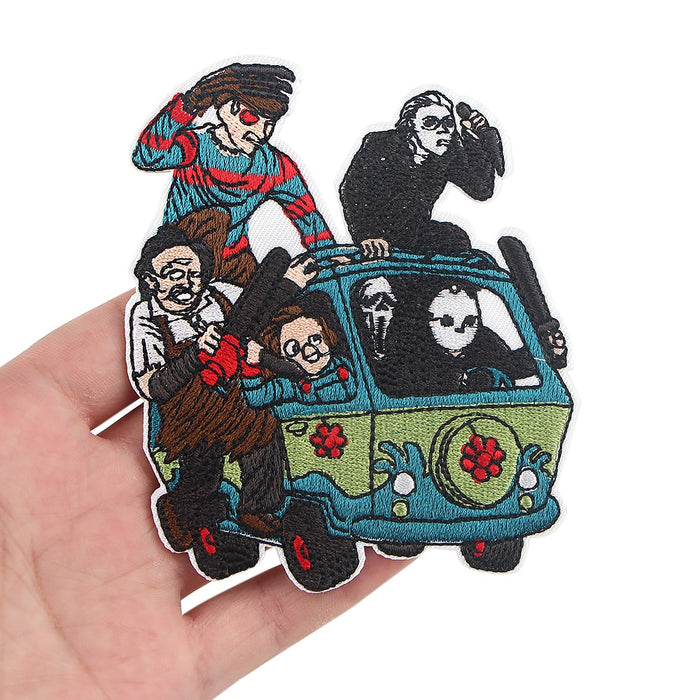 Classic Horror Killers on Mystery Machine Van Embroidered Patch