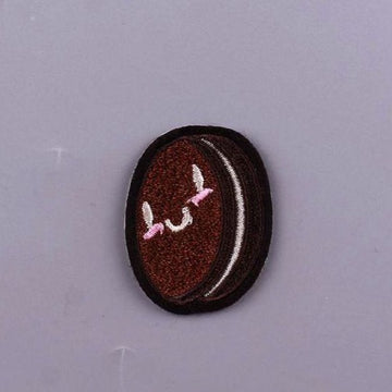 Cute 'Filled Cookie | Smiling' Embroidered Patch