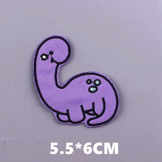Cute 'Purple Dinosaur' Embroidered Patch