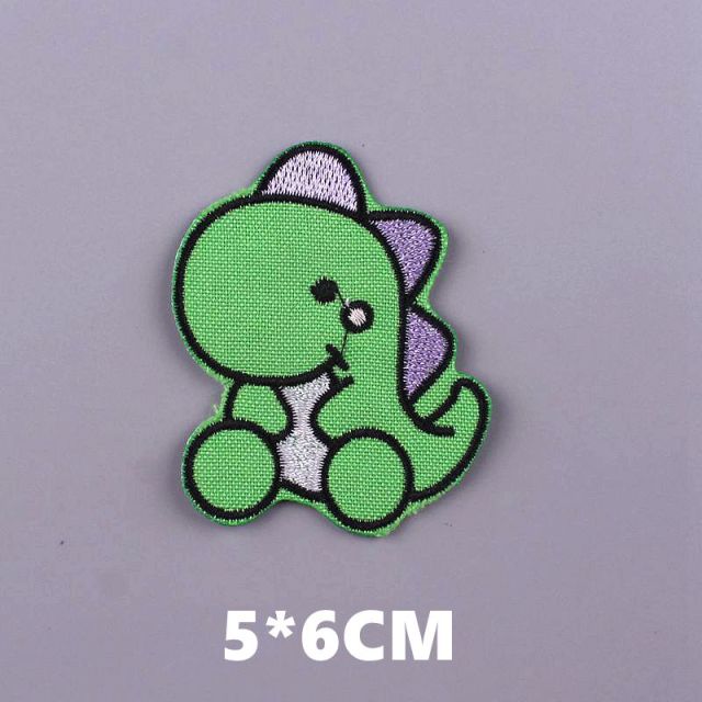 Cute 'Green Dinosaur' Embroidered Patch