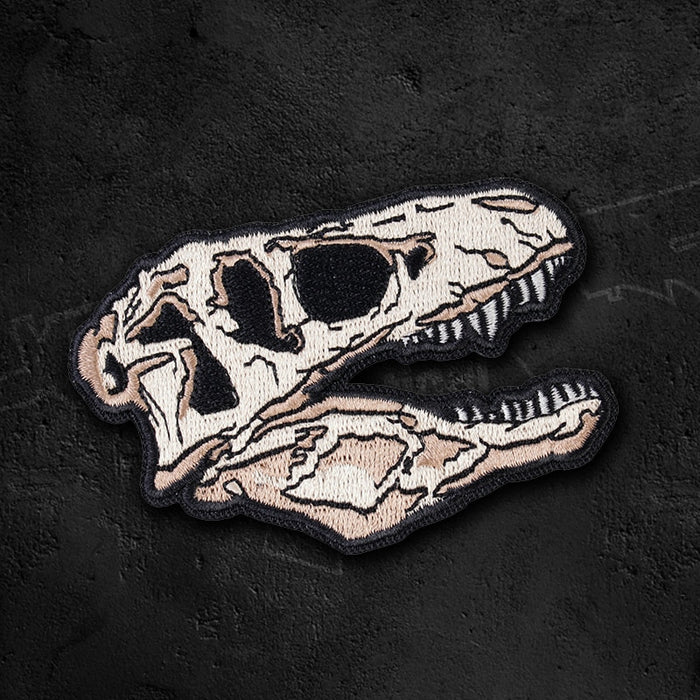 Tyrannosaurus Rex Skull Embroidered Velcro Patch