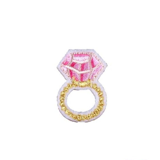 Pink Elegant Ring Embroidered Patch