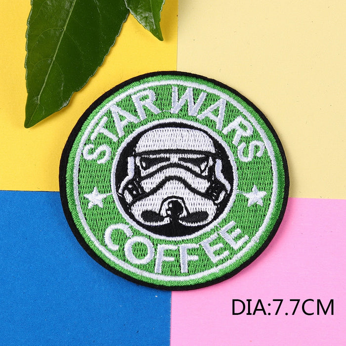 'Star Wars Coffee | Stormtrooper' Embroidered Patch