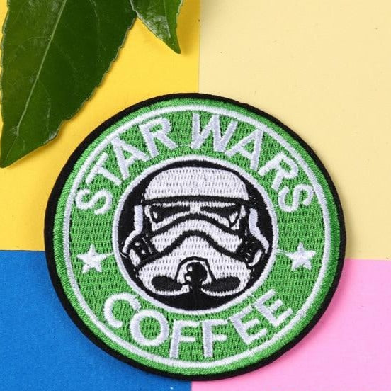 'Star Wars Coffee | Stormtrooper' Embroidered Patch