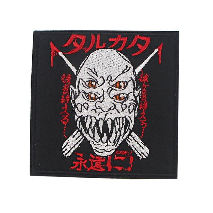 Japanese Demon 'Four Eyes Monster' Embroidered Patch
