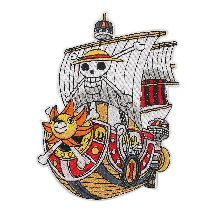 One Piece 'Luffy Pirate Ship' Embroidered Patch - Main Image
