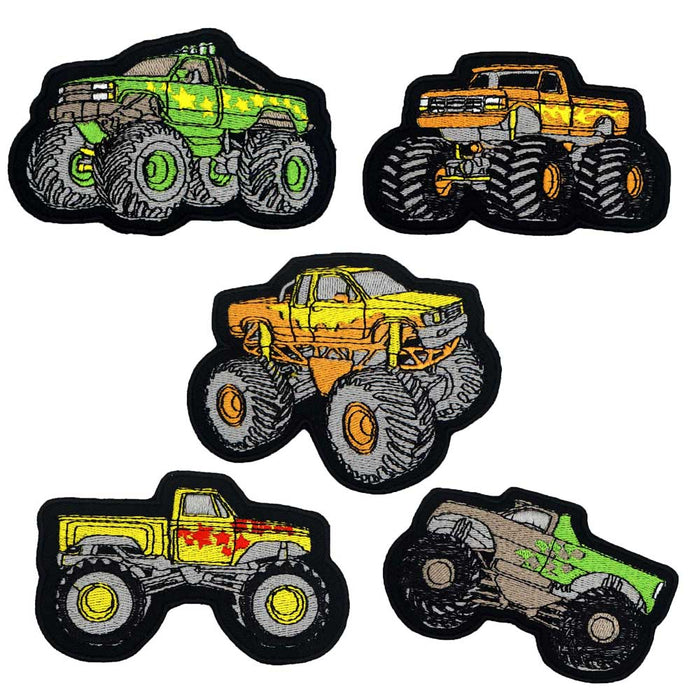 Monster Truck 'Gray & Green' Embroidered Patch